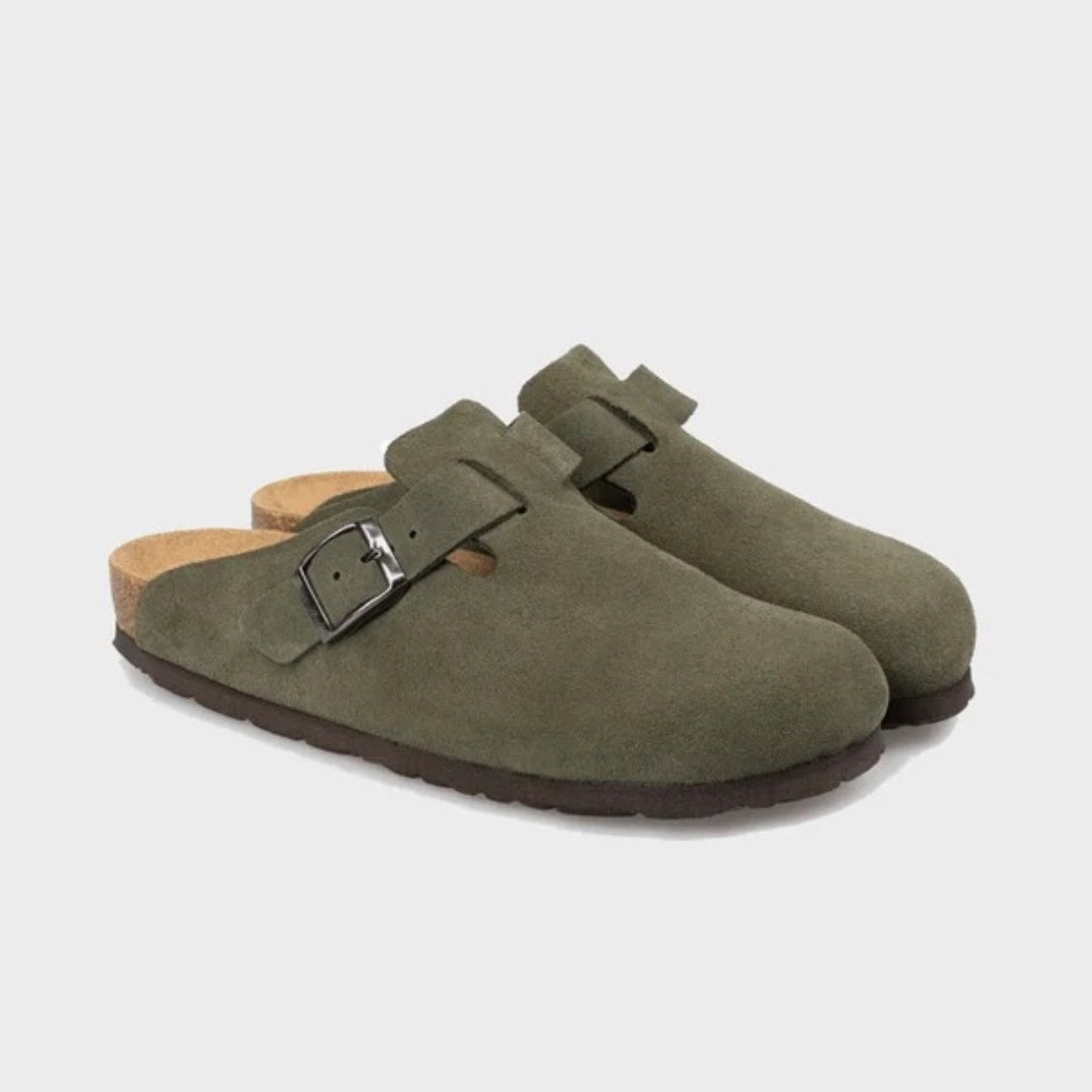 PalmBelle - Suede Leather Tulum Clogs™