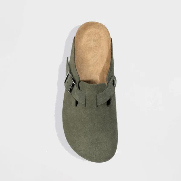 PalmBelle - Suede Leather Tulum Clogs™