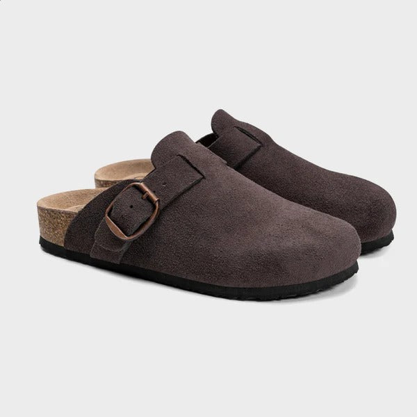 PalmBelle - Suede Leather Tulum Clogs™